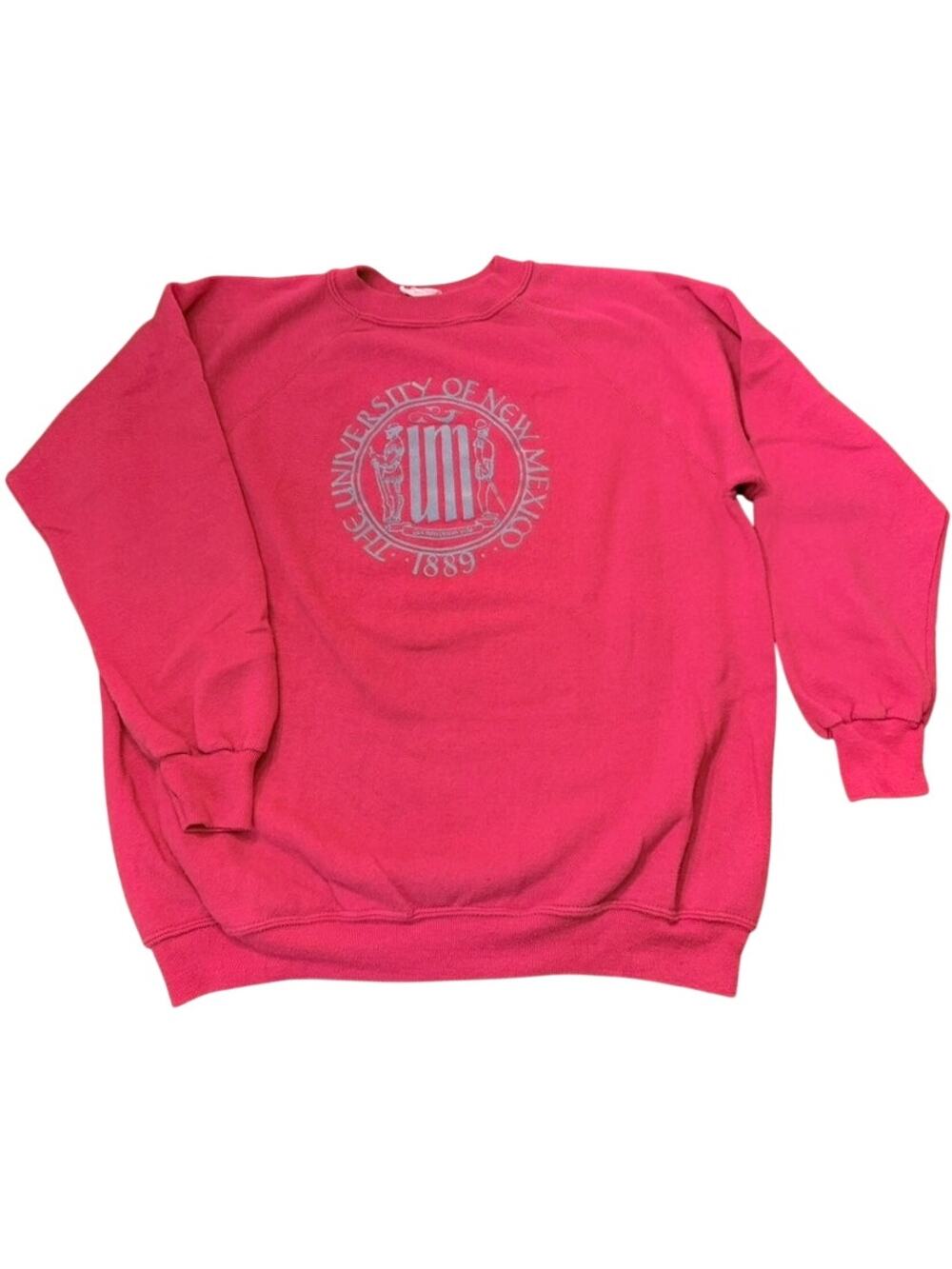 Vtg 80s University of New Mexico UNM School Seal Crewneck Sweatshirt XL USA Made